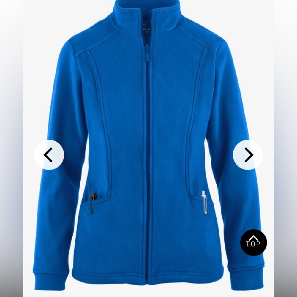 Butter-Soft STRETCH Women's 2-Pocket Zip Front Fleece Scrub Jacket